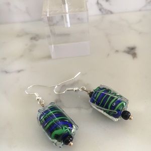 Fancy glass bead earrings